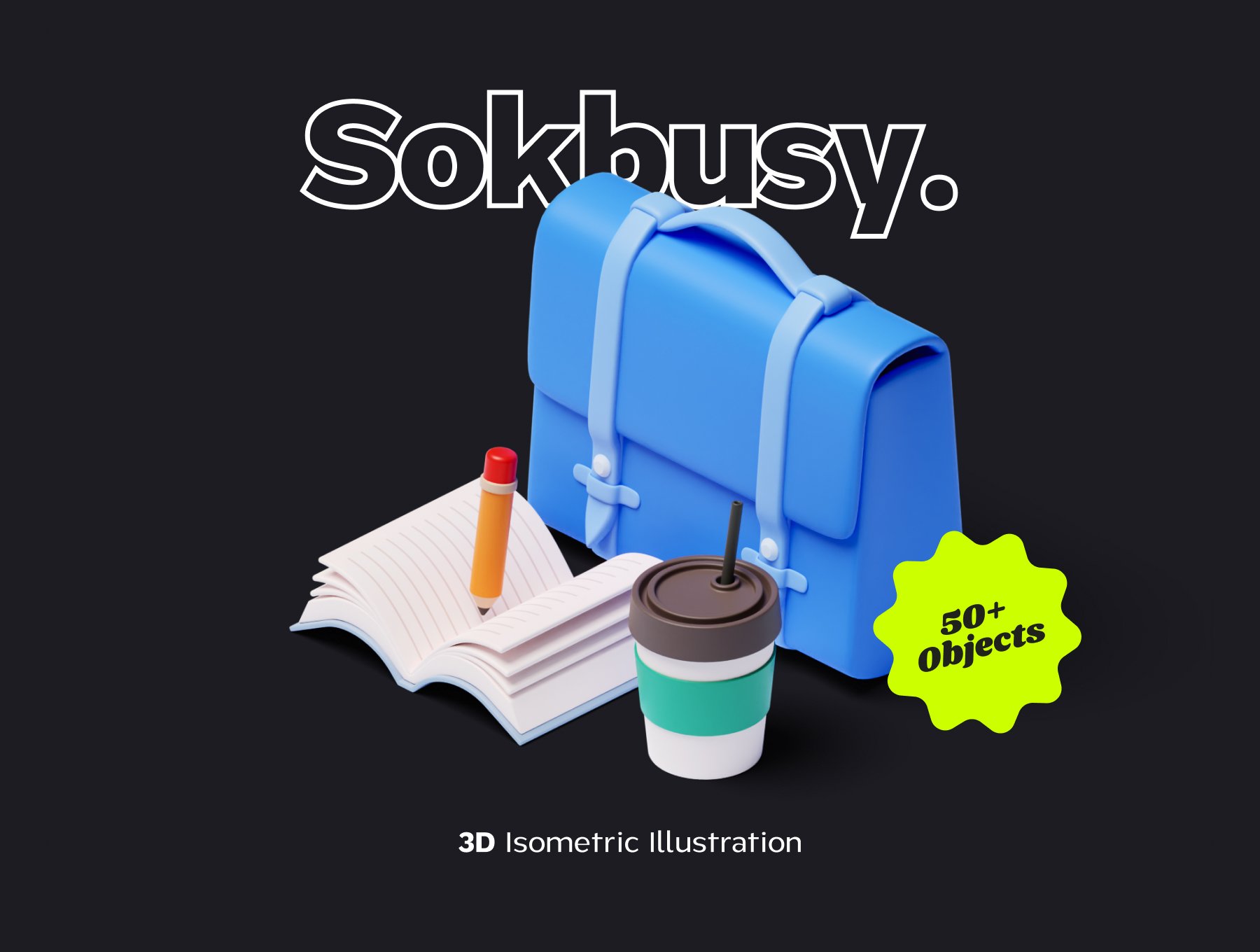 Sokbusy - 等距插图 Sokbusy - Isometric Illustration blender格式-插画-到位啦UI